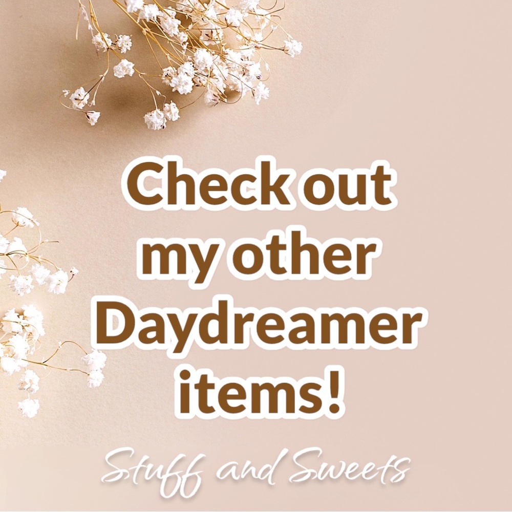 NEW Daydreamer Flower Logo Boyfriend Crew Neck Sweatshirt Vintage Black - Picture 7 of 7